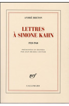 Lettres a simone kahn - (1920-1960)