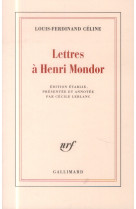 Lettres a henri mondor