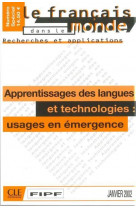 Apprentissages dans langues et technologiesusages en emergence
