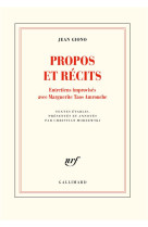 Propos et recits - entretiens improvises avec marguerite taos amrouche