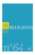 Actuel marx 2018, n  64 - religions