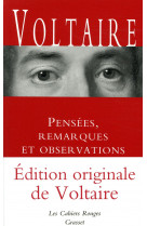 Pensees, remarques et observations - inedit - les cahiers rouges