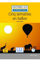 Cinq semaines en ballon lecture fle + cd audio 2e edition