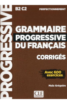 Corrigés grammaire progressive du français niveauperfectionnement nc