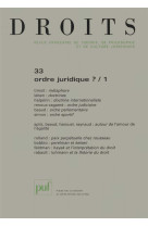 Droits 2001, n  33 - l-ordre juridique ? (1)