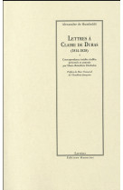 Lettres a claire de duras (1814-1828)