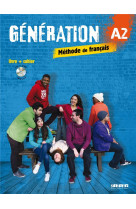 Generation a2 - livre + cahier + cd mp3 + dvd