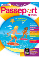 Passeport - du cm2 a la 6eme 10/11 ans - cahier de vacances 2024