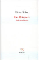 Des universels - essais et conferences