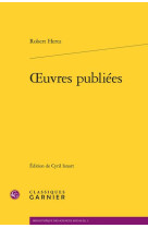 Oeuvres publiees