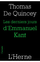 Les derniers jours d'emmanuel kant