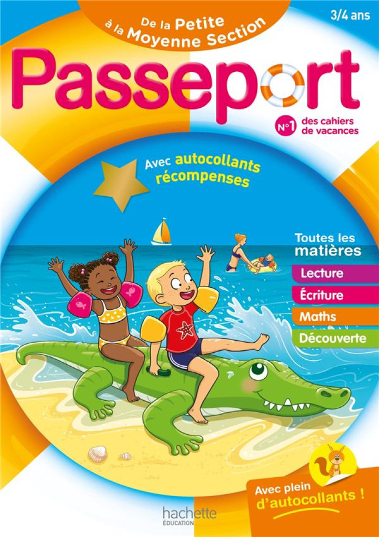 PASSEPORT - DE LA PETITE A LA MOYENNE SECTION 3/4 ANS - CAHIER DE VACANCES 2024 - POURE/EXBRAYAT - HACHETTE