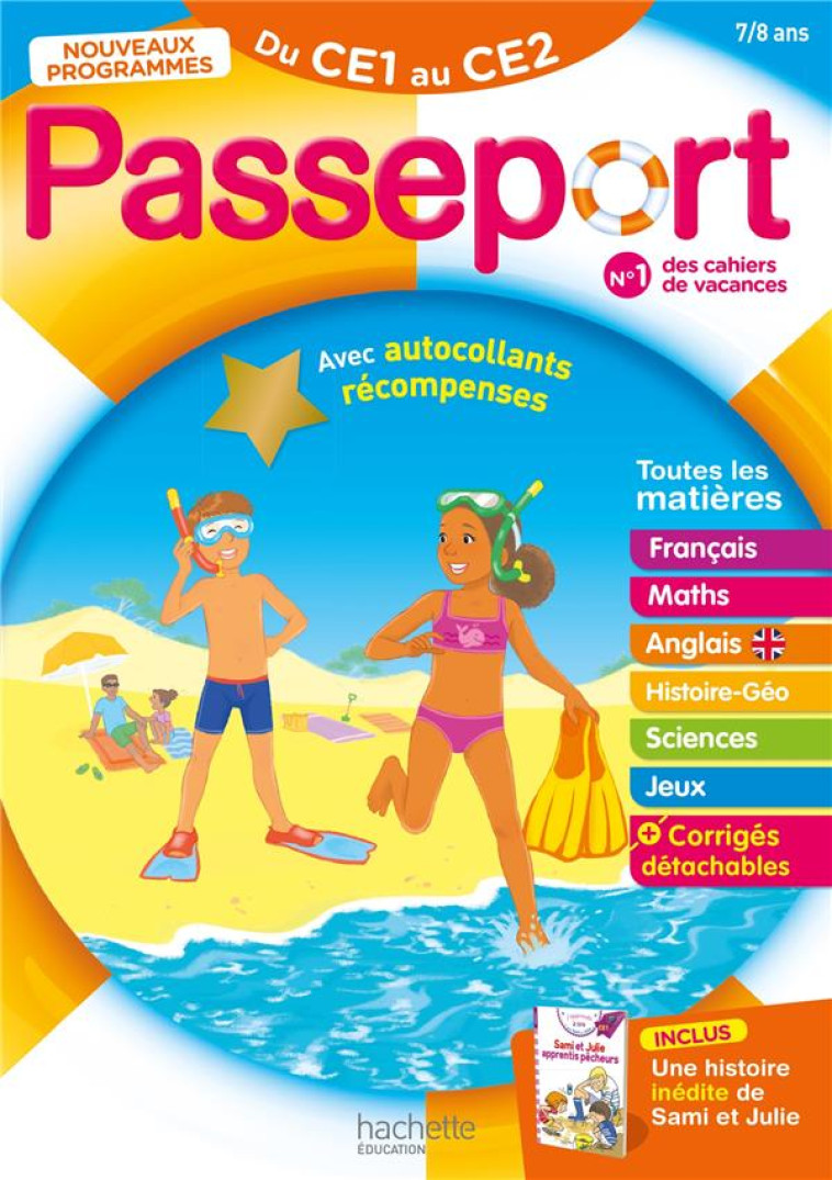 PASSEPORT - DU CE1 AU CE2 7/8 ANS - CAHIER DE VACANCES 2024 - BESSIERES/KNOWLES - HACHETTE