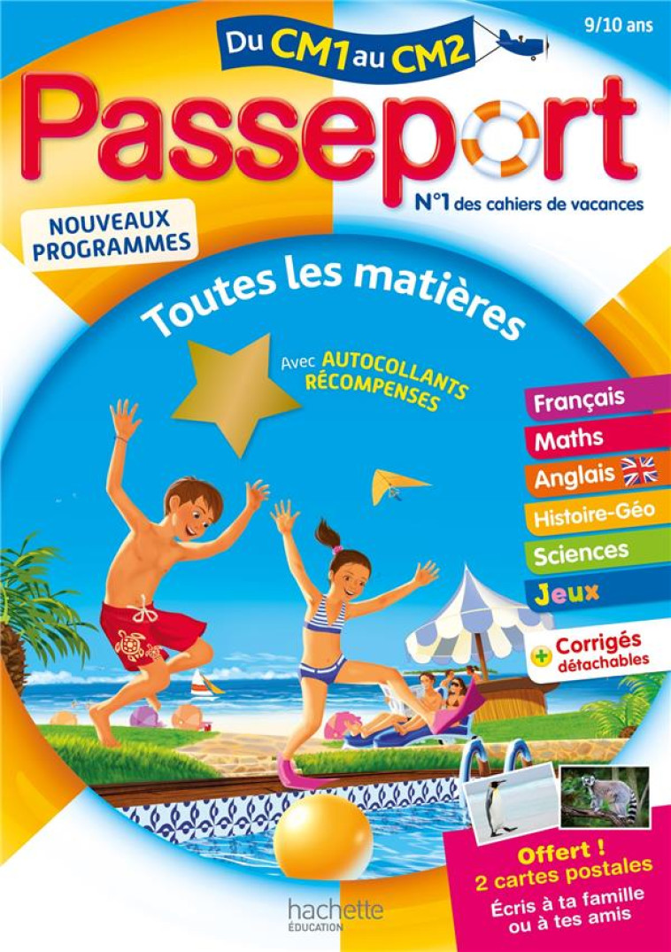 PASSEPORT CAHIER DE VACANCES 2020 - TOUTES LES MATIERES DU CM1 AU CM2 - 9/10 ANS - XXX - HACHETTE