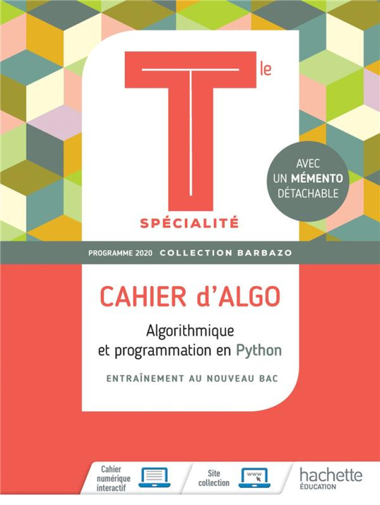 BARBAZO CAHIER D-ALGO MATHEMATIQUES TERMINALES SPECIALITE - ED. 2020 - BARBAZO/PLASSIN - HACHETTE