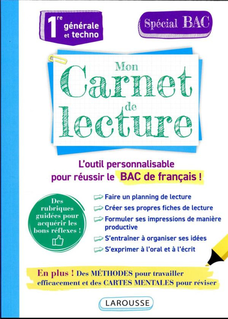 CARNET DE LECTURE LYCEE - LOT BEATRIX - LAROUSSE