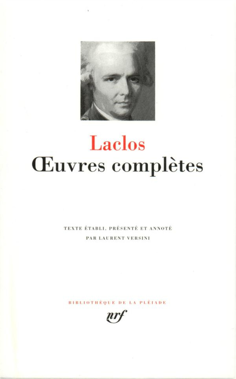 OEUVRES COMPLETES - CHODERLOS DE LACLOS - GALLIMARD