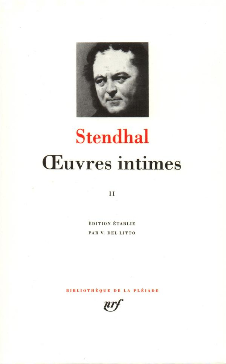 OEUVRES INTIMES - VOL02 - STENDHAL - GALLIMARD