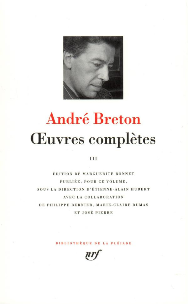 OEUVRES COMPLETES - VOL03 - BRETON ANDRE - GALLIMARD