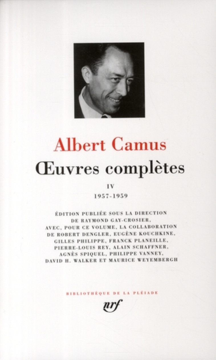 OEUVRES COMPLETES - VOL04 - 1957-1959 - CAMUS ALBERT - GALLIMARD