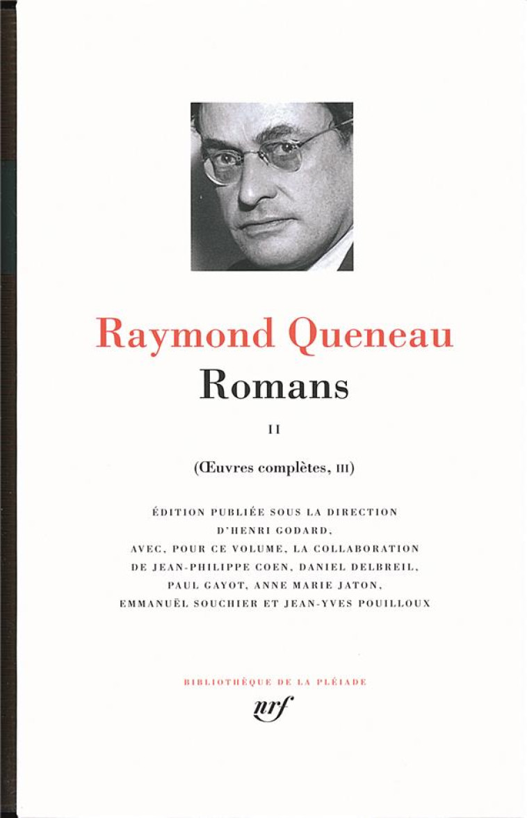 OEUVRES COMPLETES - II, III - ROMANS - VOL02 - QUENEAU RAYMOND - GALLIMARD