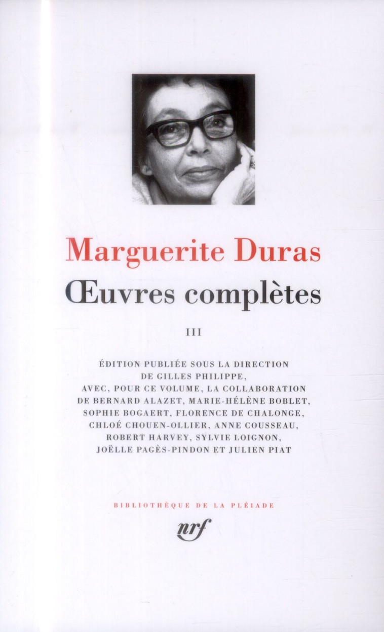 OEUVRES COMPLETES - VOL03 - DURAS MARGUERITE - Gallimard