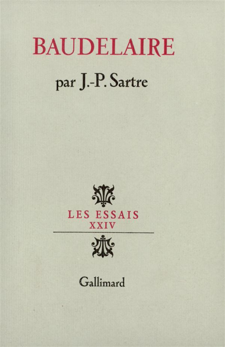 BAUDELAIRE - SARTRE JEAN-PAUL - GALLIMARD