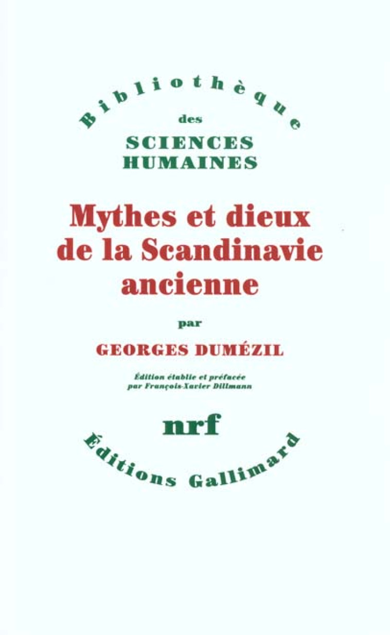 MYTHES ET DIEUX DE LA SCANDINAVIE ANCIENNE - DUMEZIL GEORGES - GALLIMARD