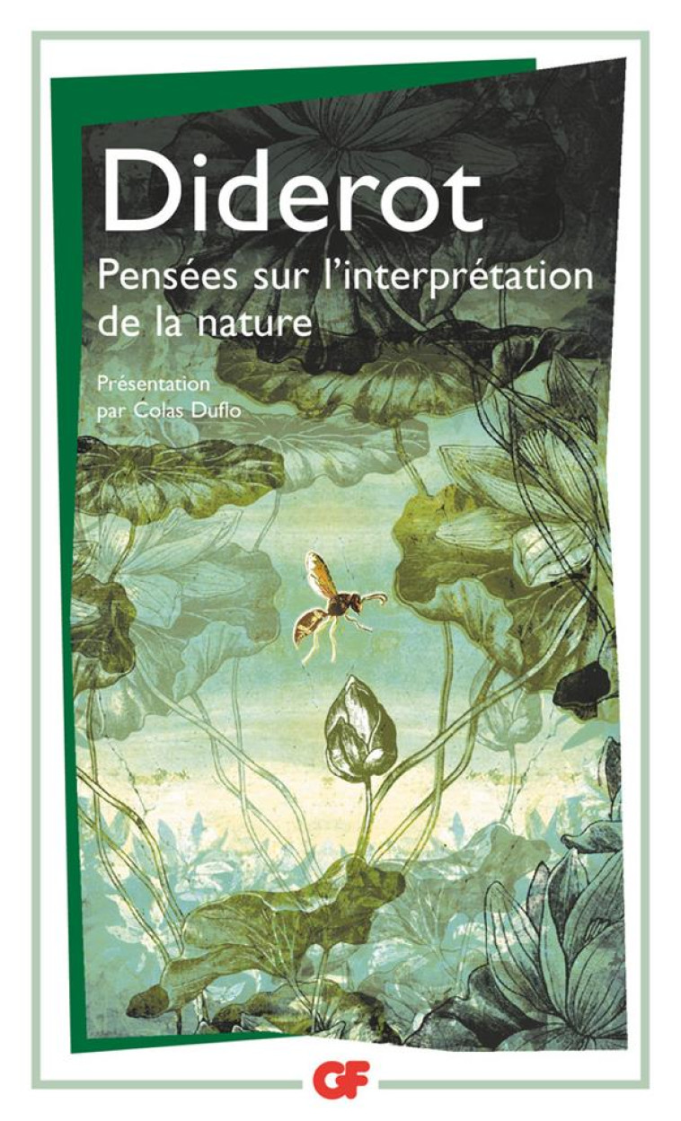 PENSEES SUR L-INTERPRETATION DE LA NATURE - DIDEROT DENIS - FLAMMARION