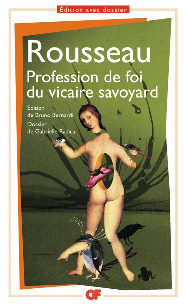 PROFESSION DE FOI DU VICAIRE SAVOYARD - EMILE OU DE L-EDUCATION - LIVRE IV - ROUSSEAU J-J. - FLAMMARION