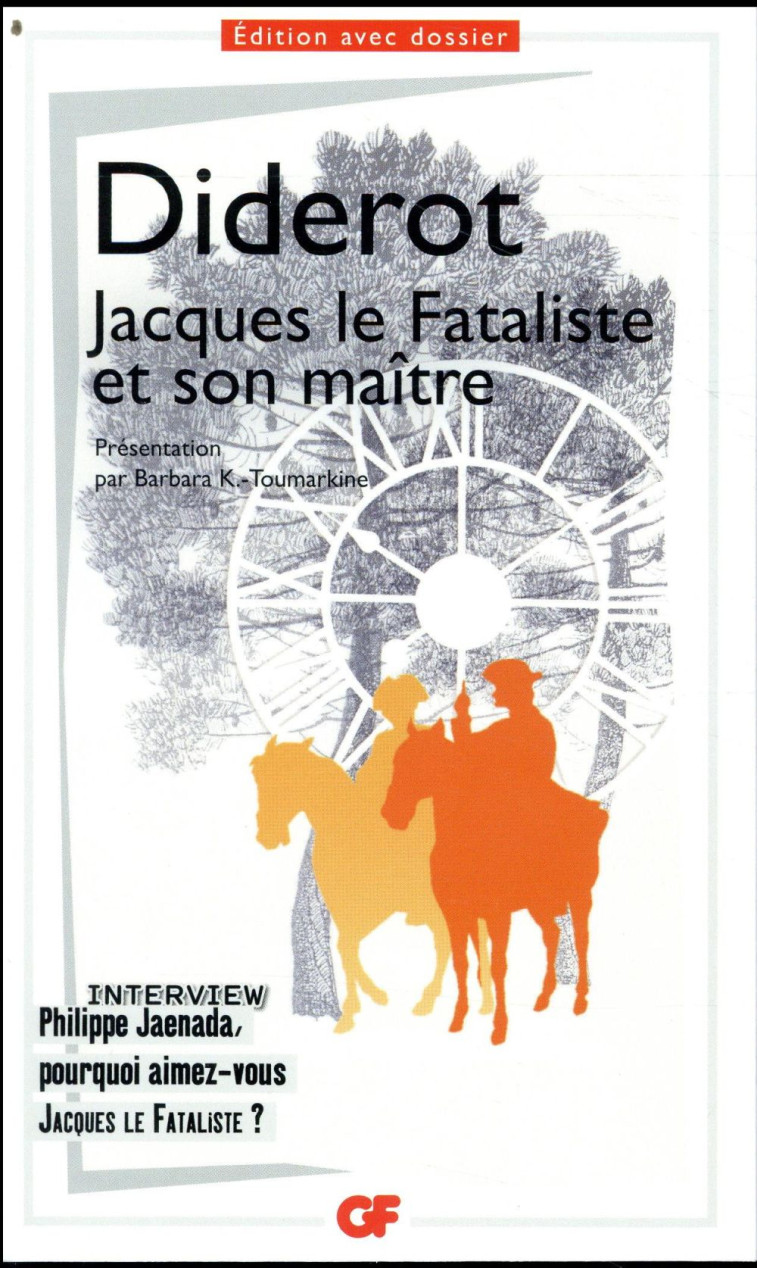 JACQUES LE FATALISTE ET SON MAITRE - DIDEROT DENIS - FLAMMARION