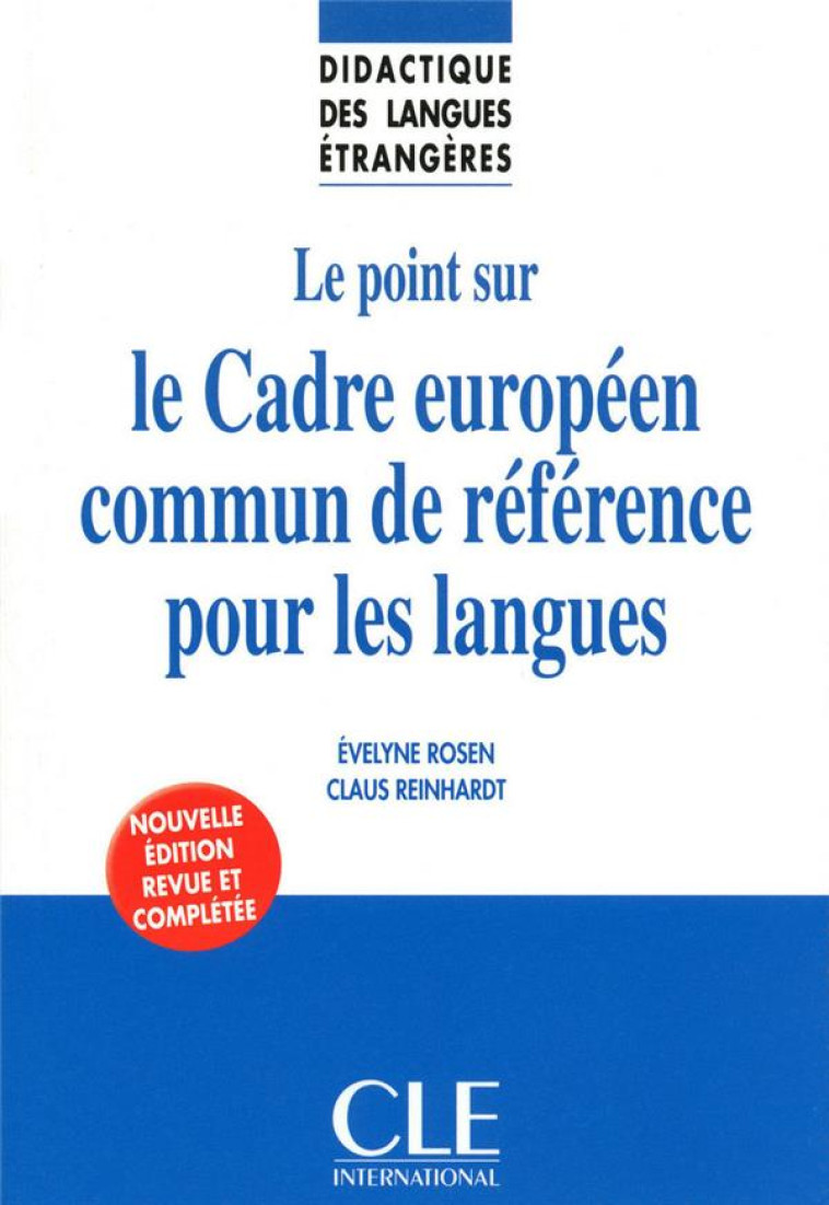 DLE LE CADRE EUROPEEN COMMUN DE REFERENCE POUR LES LANGUES - ROSEN/REINHARDT - NATHAN