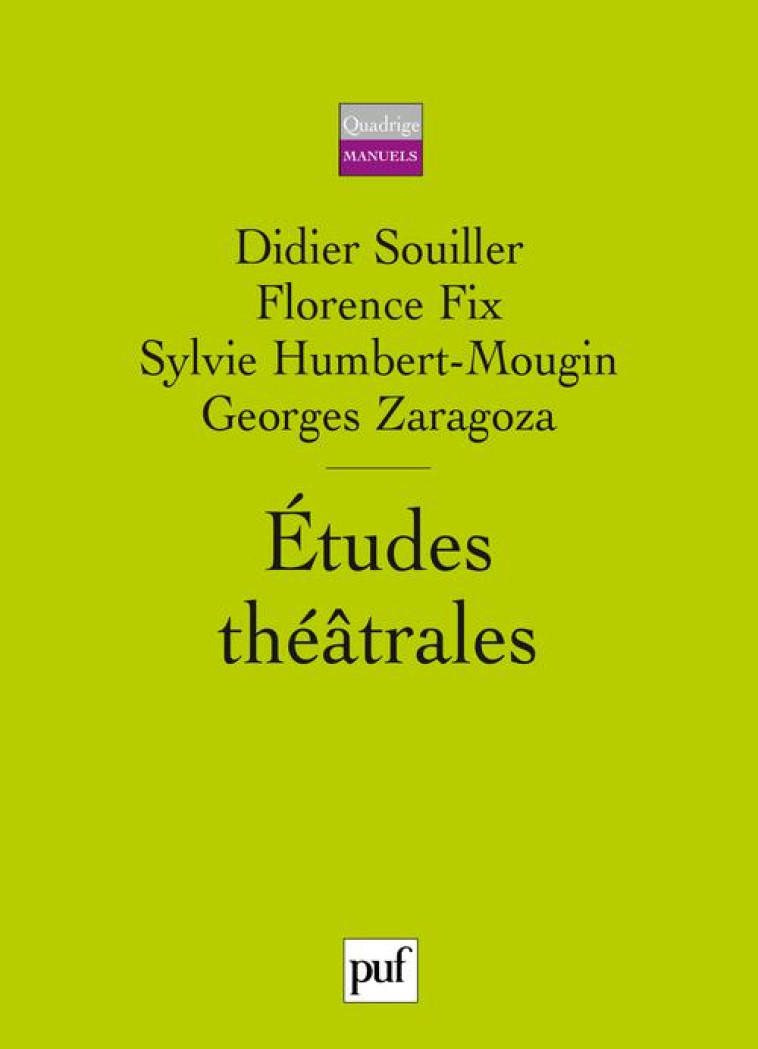 ETUDES THEATRALES - SOUILLER/ZARAGOZA - PUF