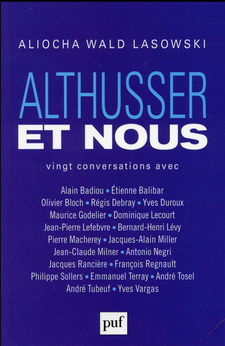 ALTHUSSER ET NOUS - WALD LASOWSKI A. - PUF