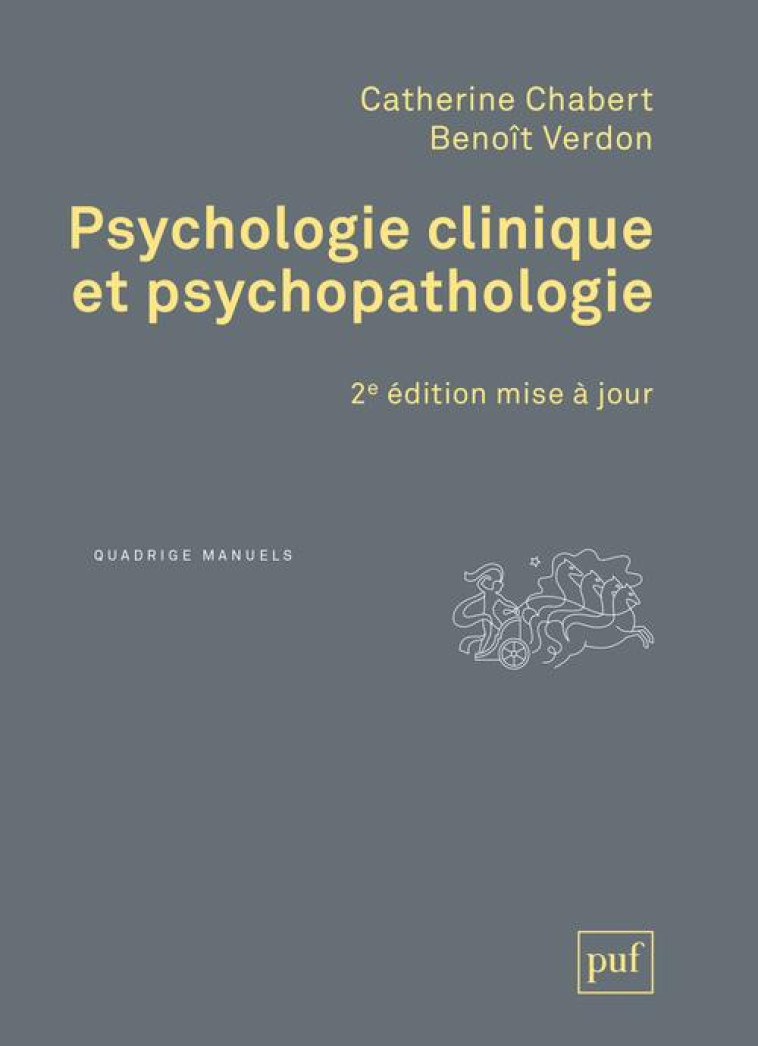 PSYCHOLOGIE CLINIQUE ET PSYCHOPATHOLOGIE - CHABERT/VERDON - PUF