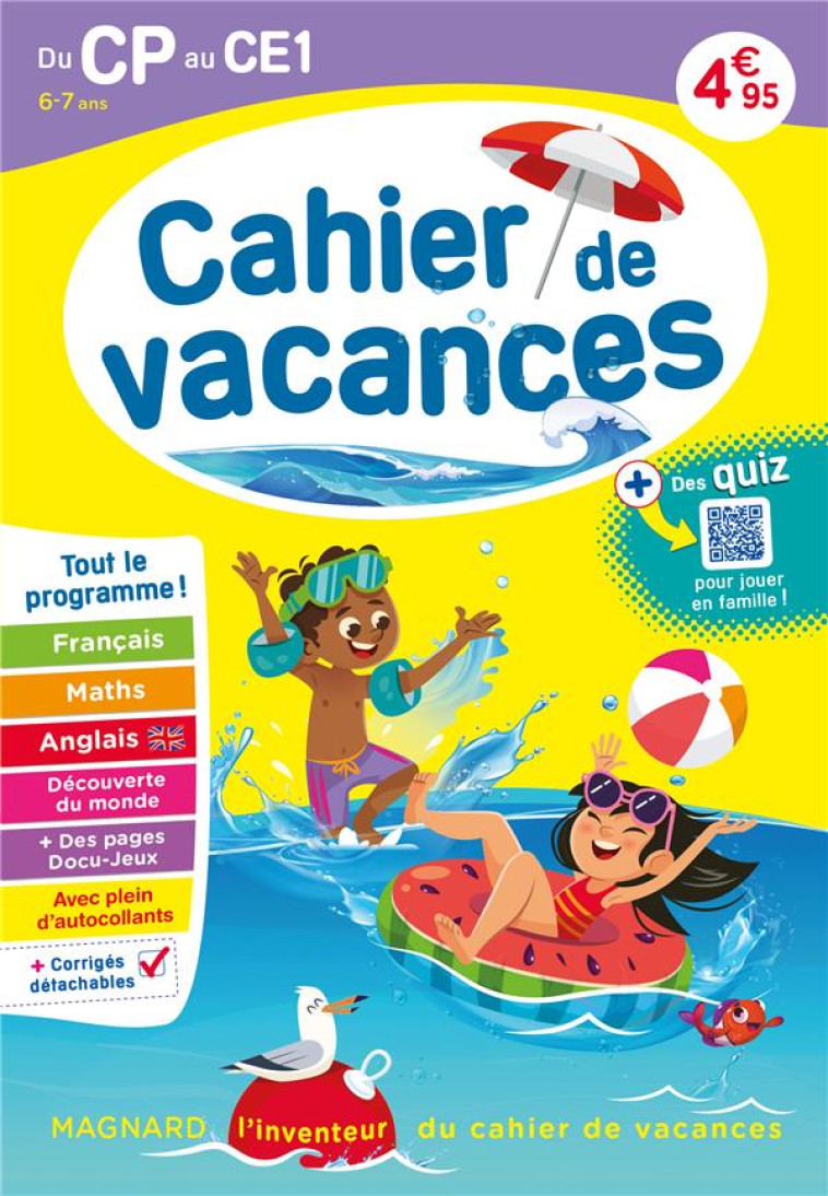 CAHIER DE VACANCES 2024, DU CP VERS LE CE1 6-7 ANS - MAGNARD, L INVENTEUR DU CAHIER DE VACANCES - WORMSER/SEMENADISSE - MAGNARD