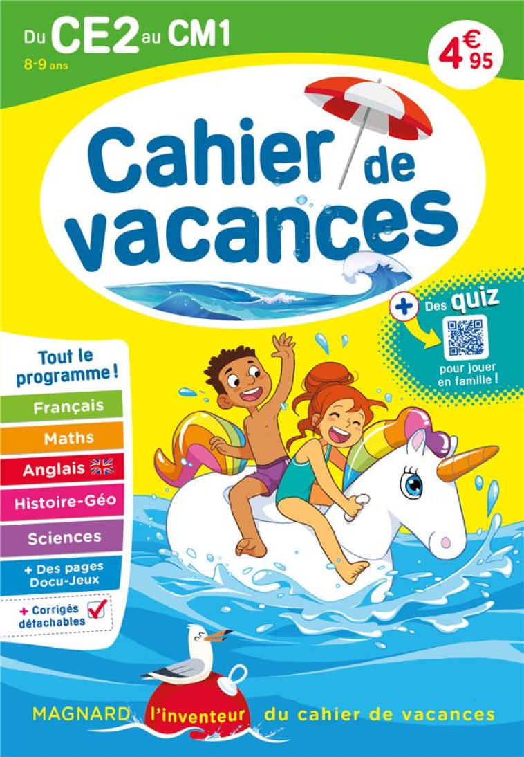 CAHIER DE VACANCES 2024, DU CE2 VERS LE CM1 8-9 ANS - MAGNARD, L INVENTEUR DU CAHIER DE VACANCES - XXX - MAGNARD