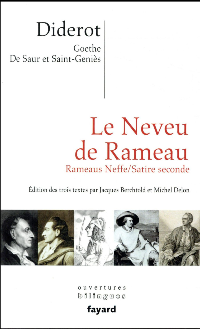 LE NEVEU DE RAMEAU - RAMEAUS NEFFE/SATIRE SECONDE - BERCHTOLD/DELON - Fayard