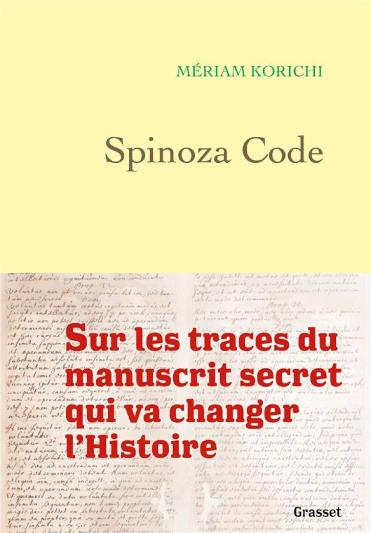 SPINOZA CODE - KORICHI MERIAM - GRASSET