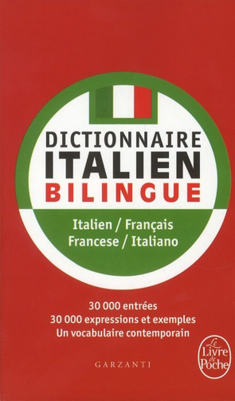 DICTIONNAIRE DE POCHE ITALIEN - XXX - LGF/Livre de Poche