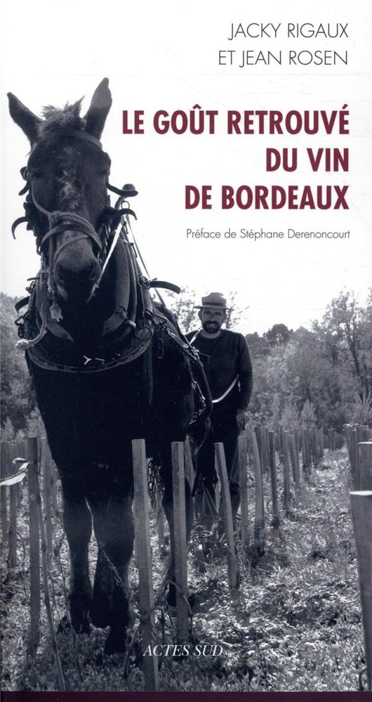 LE GOUT RETROUVE DU VIN DE BORDEAUX - ILLUSTRATIONS, COULEUR - RIGAUX/ROSEN - ACTES SUD