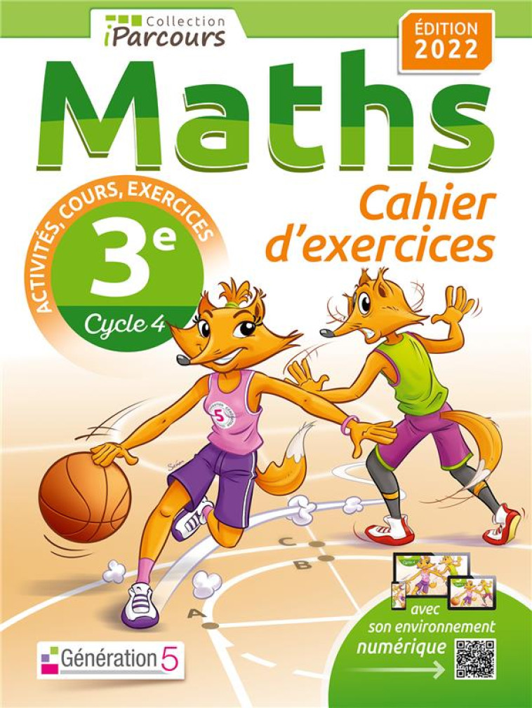 CAHIER D-EXERCICES IPARCOURS MATHS 3E AVEC COURS (EDITION 2022) - HACHE - GENERATION 5