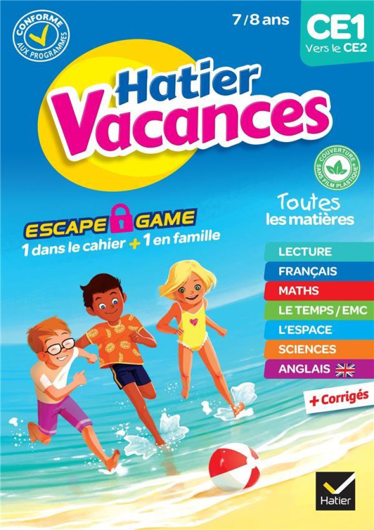 CAHIER DE VACANCES 2023 DU CE1 VERS LE CE2 7/8 ANS - POUR REVISER SON ANNEE DANS TOUTES LES MATIERES - IDIARD/CATALA - HATIER SCOLAIRE