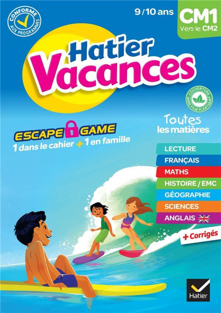 CAHIER DE VACANCES 2023 DU CM1 VERS LE CM2 9/10 ANS - POUR REVISER SON ANNEE DANS TOUTES LES MATIERE - CAMBAROT/ROBERT - HATIER SCOLAIRE