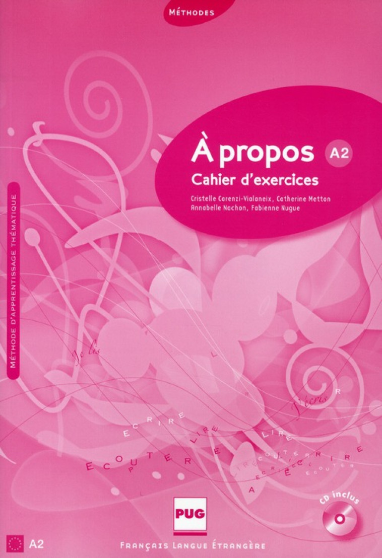 A PROPOS A2 CAHIER D-EXERCICES + CD AUDIO - CARENZI METTON - PU GRENOBLE