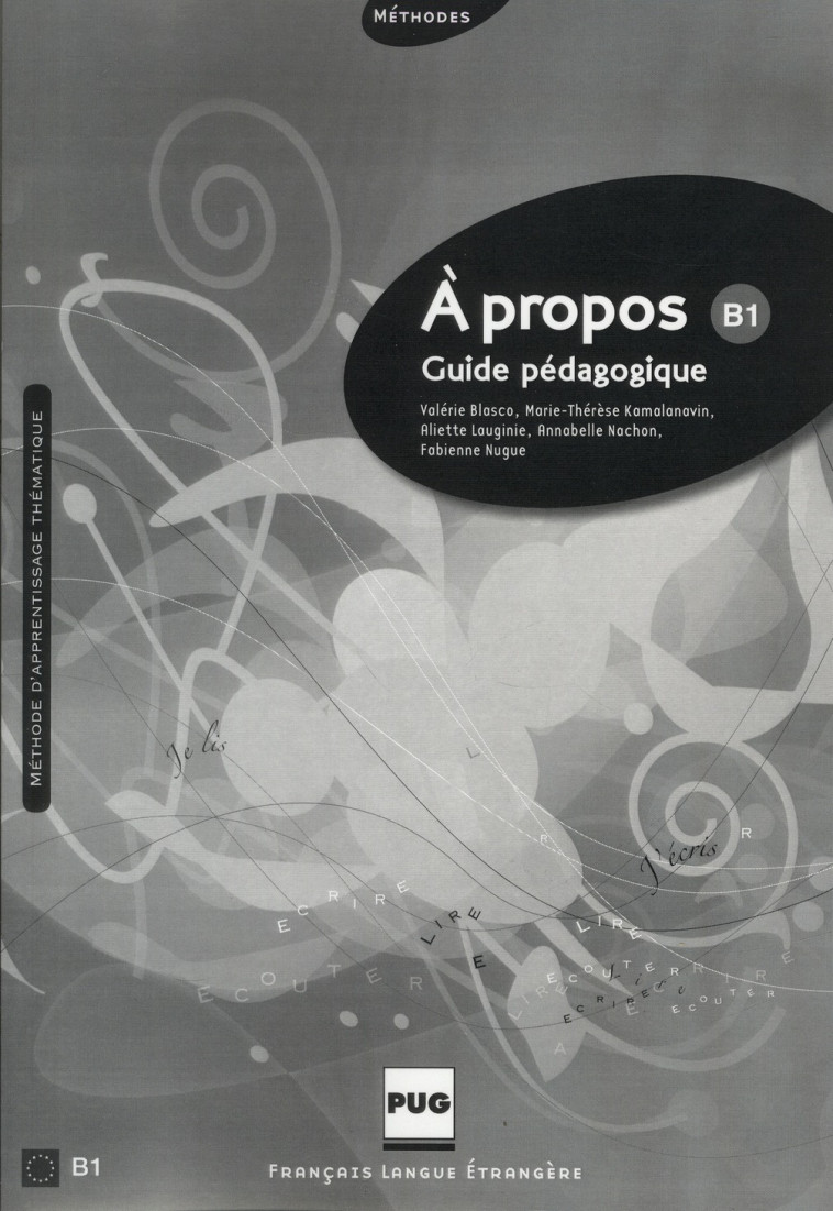 A PROPOS B1 - GUIDE PEDAGOGIQUE - NUGUE NACHON - PU GRENOBLE