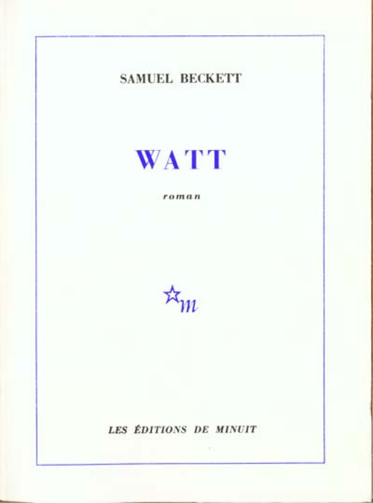 WATT - BECKETT SAMUEL - MINUIT