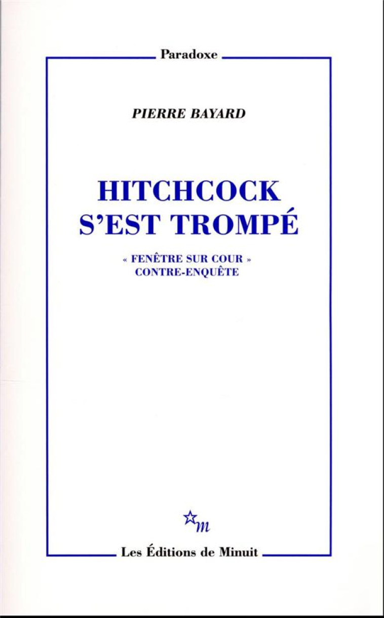 HITCHCOCK S-EST TROMPE - BAYARD PIERRE - MINUIT