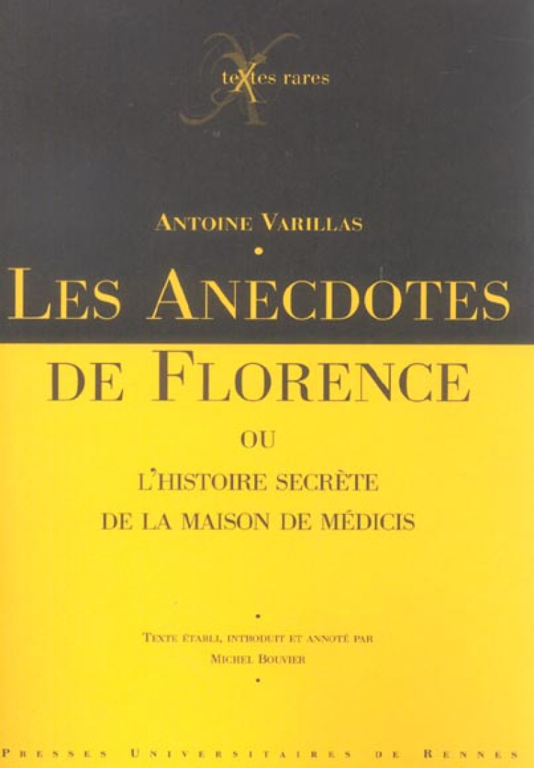 ANECDOTES DE FLORENCE - PUR - PU RENNES