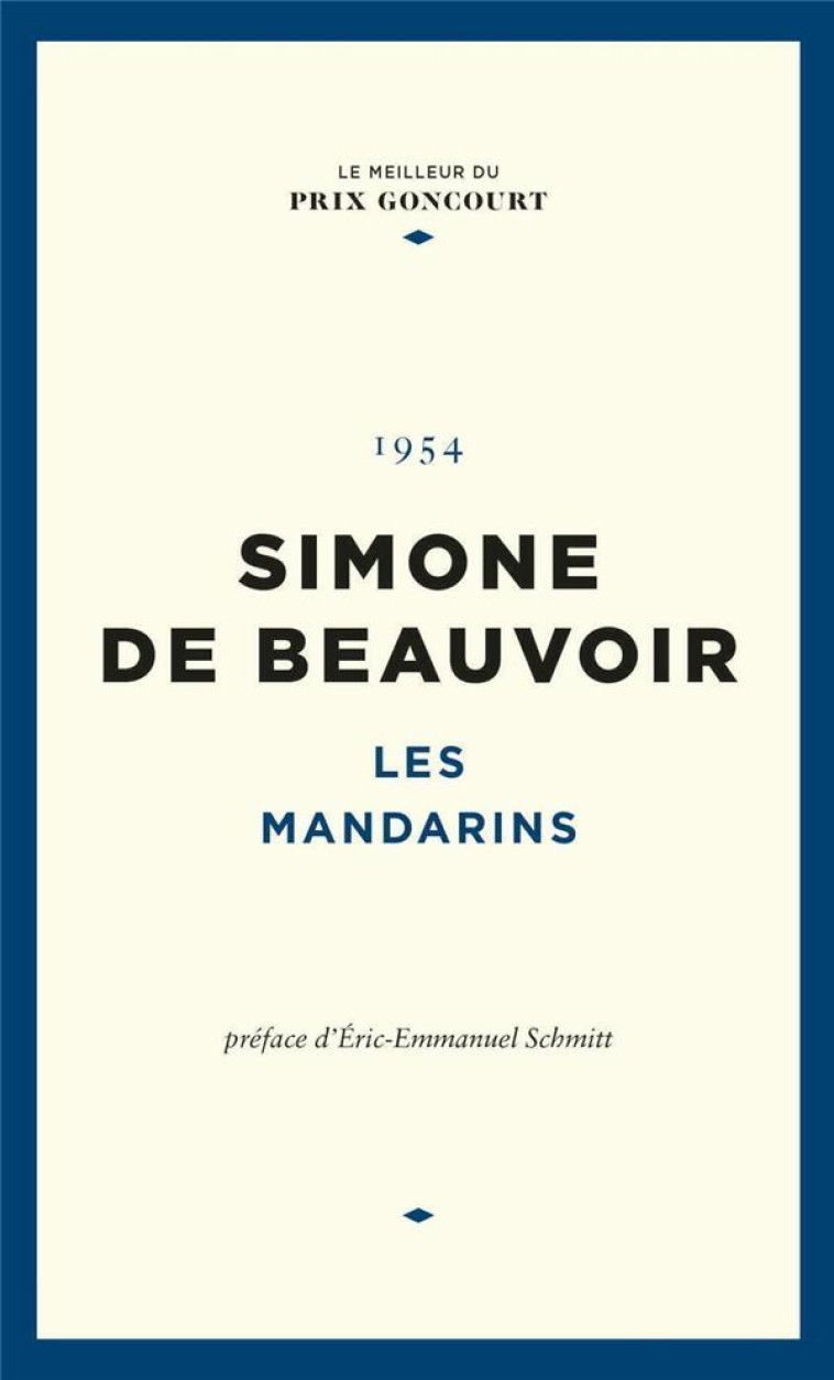 LES MANDARINS - DE BEAUVOIR/SCHMITT - STE DU FIGARO